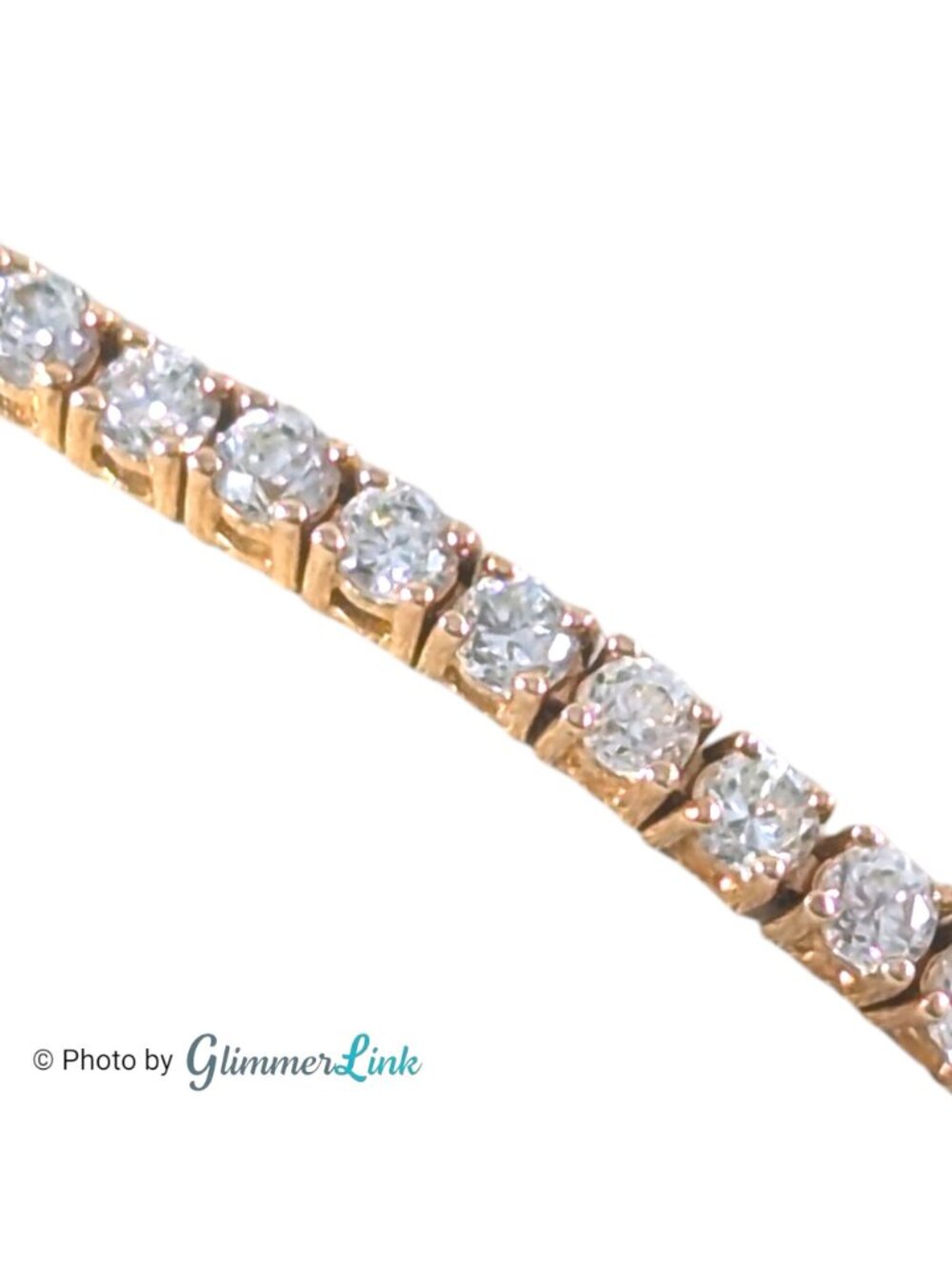Ross Simons Heart Clasp CZ Tennis Bracelet Gold Plated Sterling 7" - Picture 12 of 14